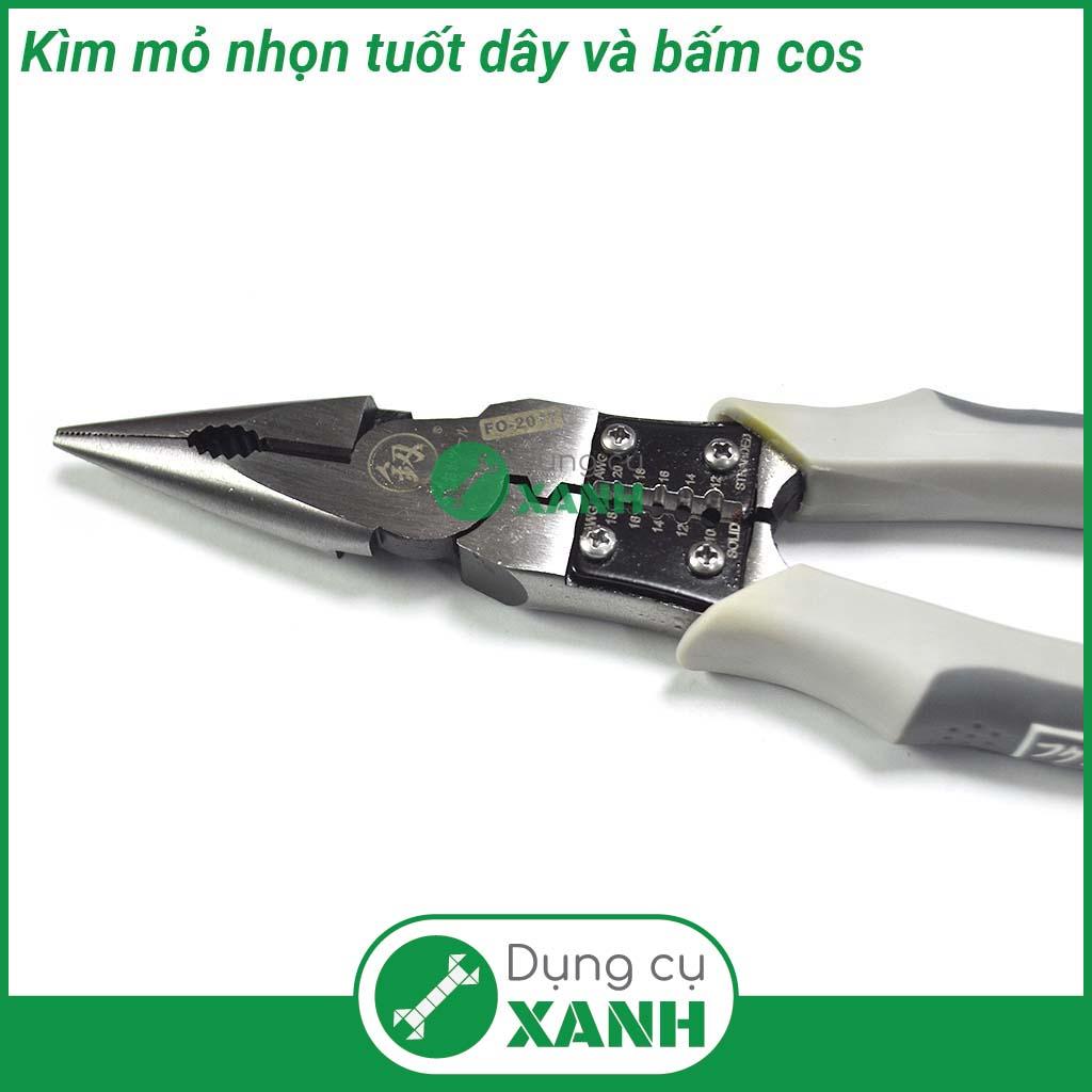 Kìm mỏ nhọn tuốt dây bấm cos chuyên dụng