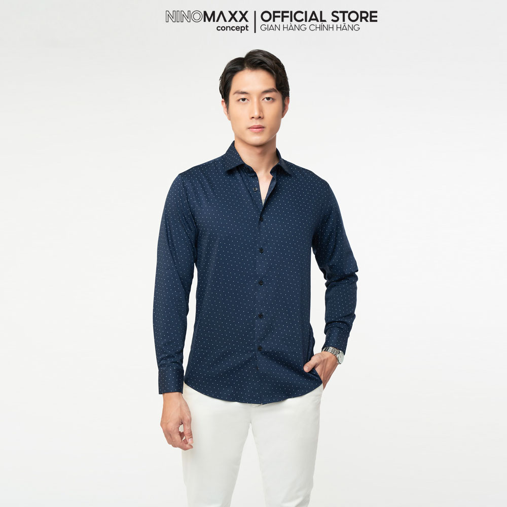 N&M Áo sơ mi vải Bamboo Nam tay dài 2101044