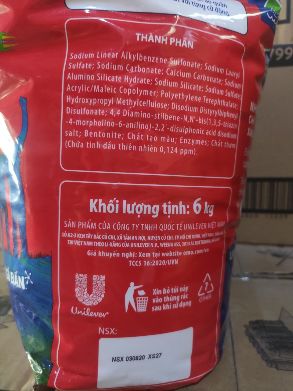 [HCM]OMO Bột giặt Đỏ 6kg Hệ bọt thông minh
