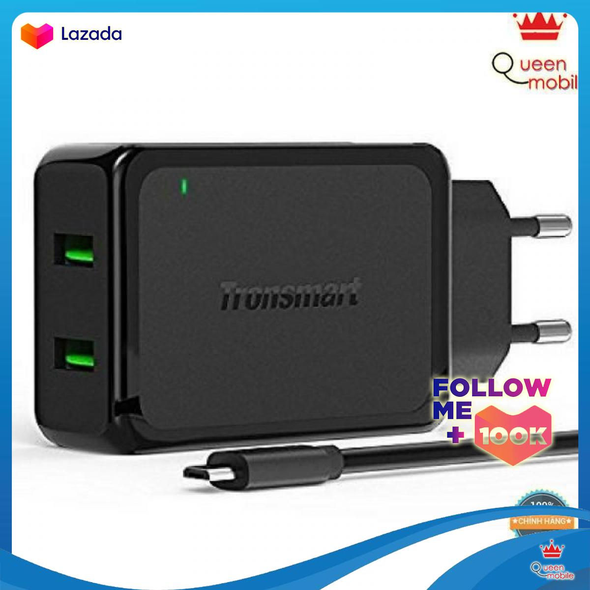 [HCM]Sạc Tronsmart 2 Cổng 36w QC 2.0 - WC2F