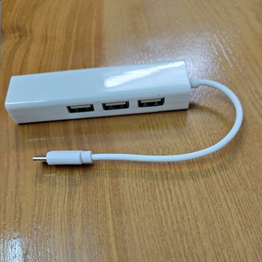 Cáp chuyển đổi USB type-C ra 3 cổng USb và cổng Lan RJ45