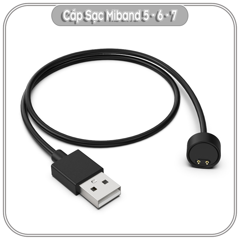Cáp sạc USB dành cho Xiaomi MiBand 5 - 6 - 7