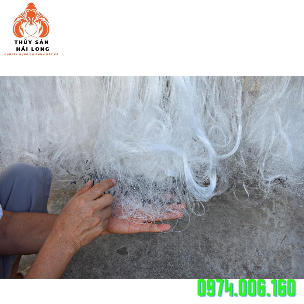 Lưới đánh cá 3 màn cao 1.2m, ô mắt từ 5-10 phân(then 2.5-then5)