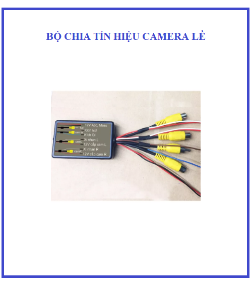 BỘ CHUYỂN ĐỔI TÍN HIỆU 02 CAMERA CẶP LỀ XE HƠI