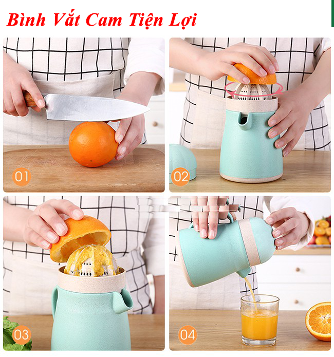 [SALE OFF] Bình vắt cam lúa mạnh cầm tay tiện ích
