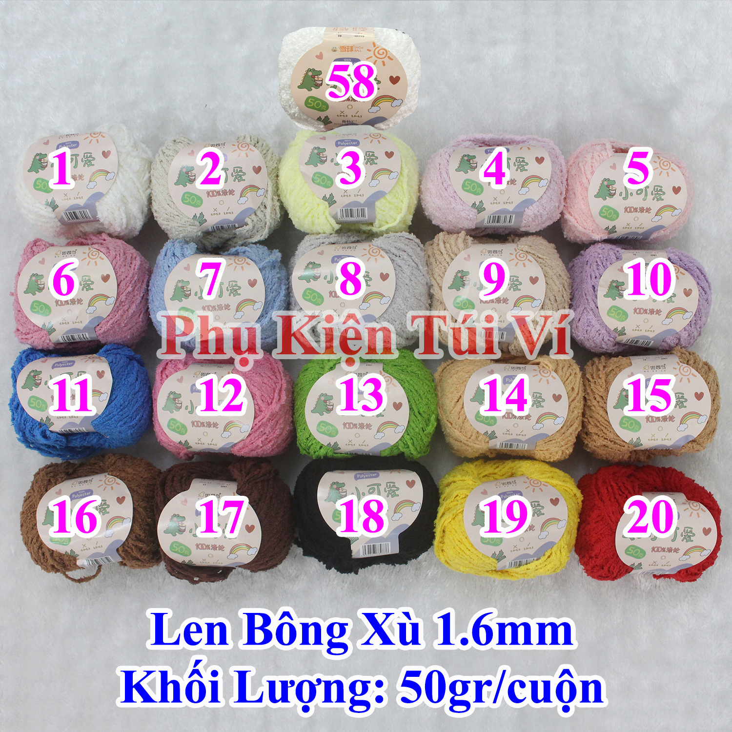 Wool Cotton Yarn 1.6mm -28K/Roll 50Gr