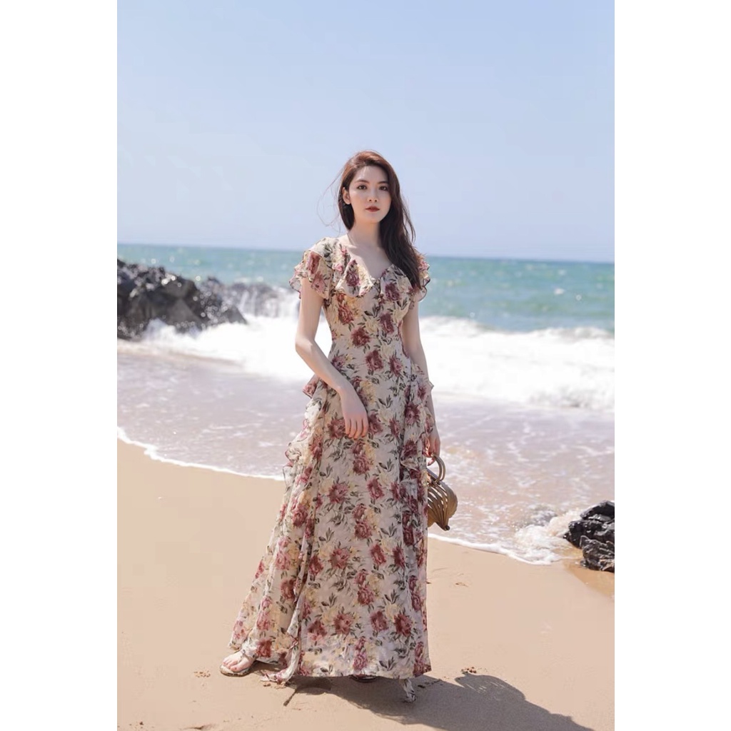 Đầm maxi hoa Cati sang chảnh để dự tiệc A2031