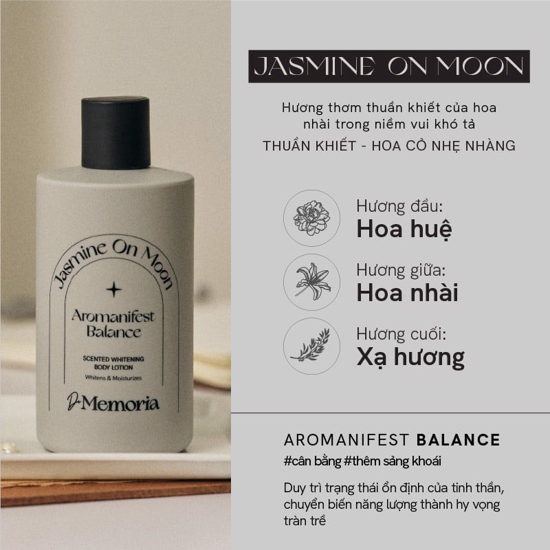 Dưỡng Thể DE MEMORIA JASMINE ON MOON 300ML