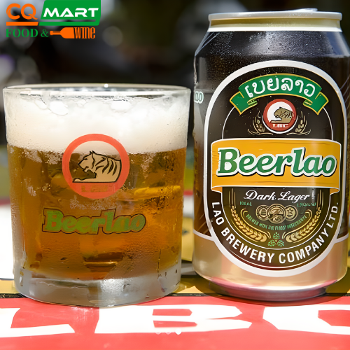 Bia Đen Lào Dark Lager lon 330ml