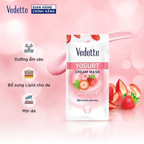Mặt nạ kem sữa chua Vedette Dâu Tây 10ml