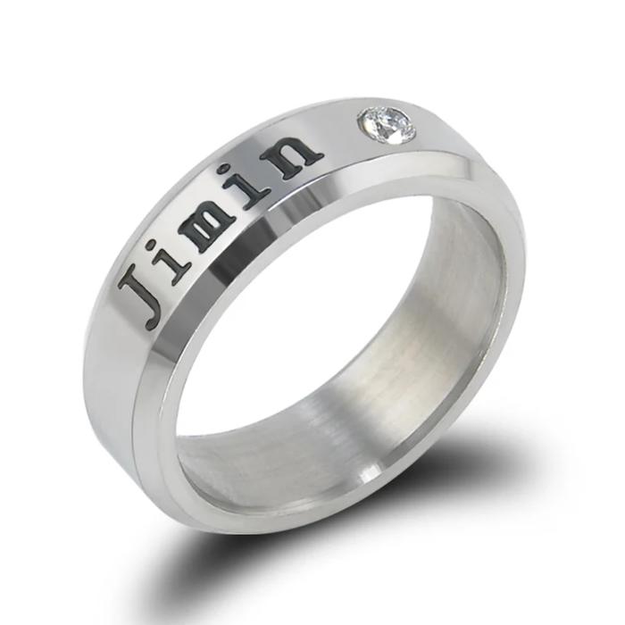 Nhẫn inox khắc tên BTS và thành viên