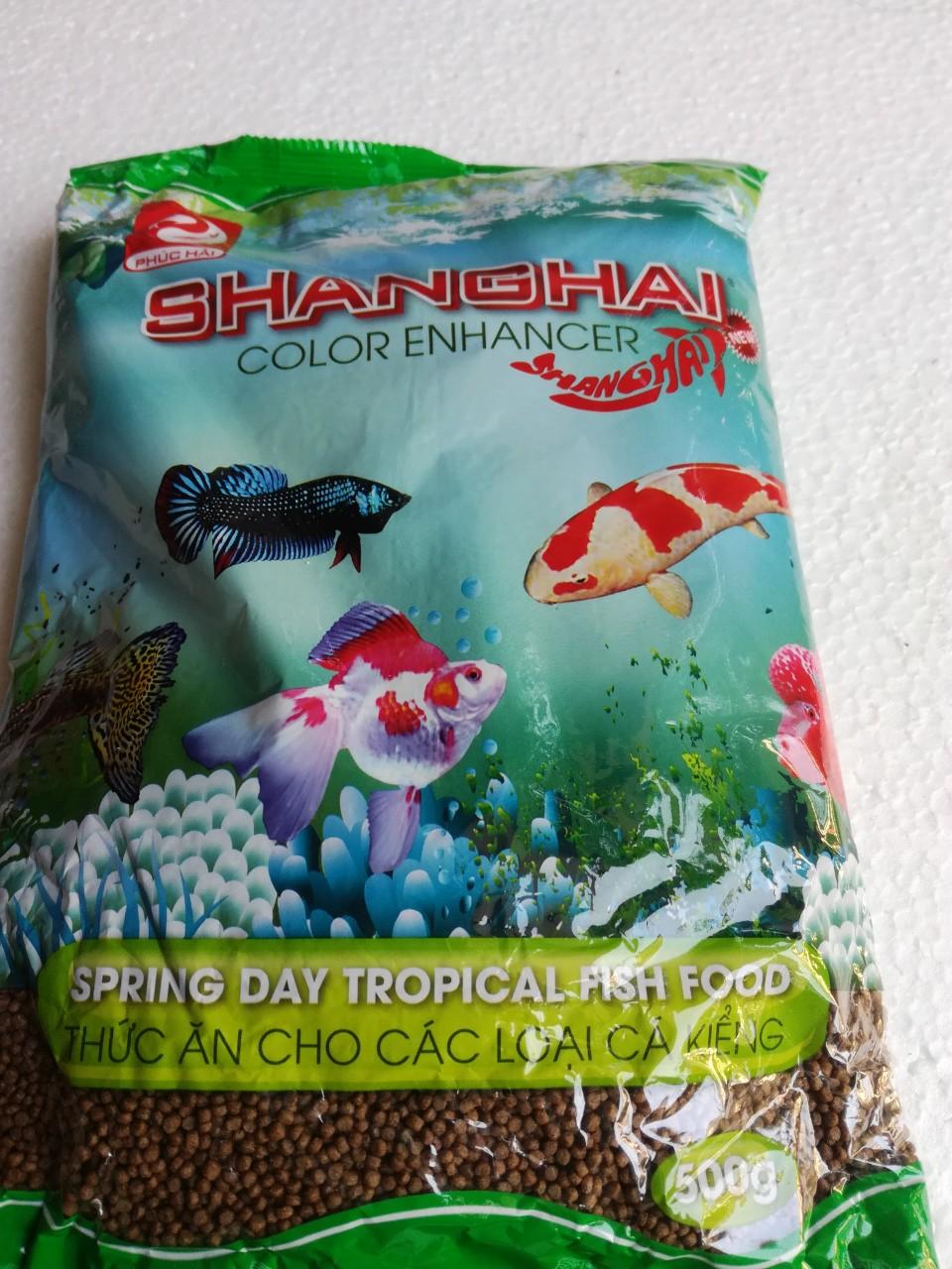 Combo 5 bịch Thức Ăn/Cám Cá ShangHai 500g (viên nhỏ 2mm) - Cám Cá Cảnh