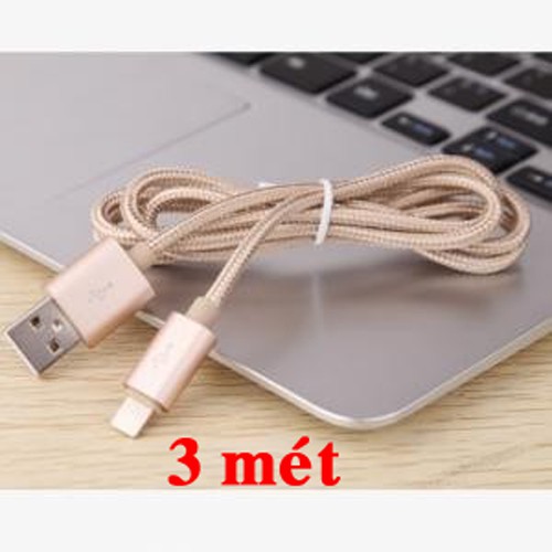 Cáp Sạc Dây Dù Dài Cổng Lightning 3m