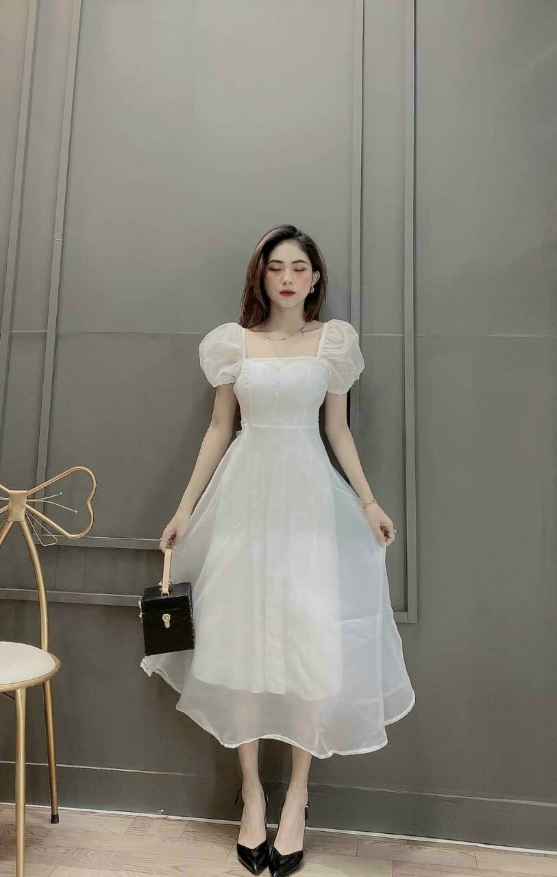 Đầm voan kiếng siêu xinh đủ màu như hình th2023