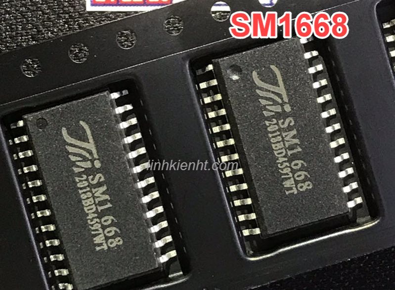 Túi 5 con ic hiển thị bếp từ sm1668 tương đương tm1668 ht1668 sop-24