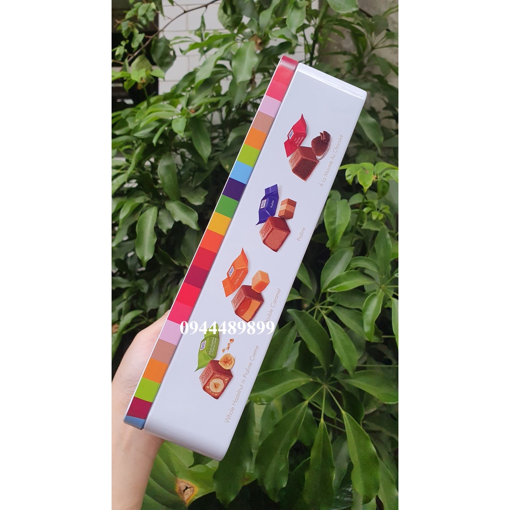 [Tết 2022]Chocolate Ritter Sport Choco Cubes hộp thiếc 192gr