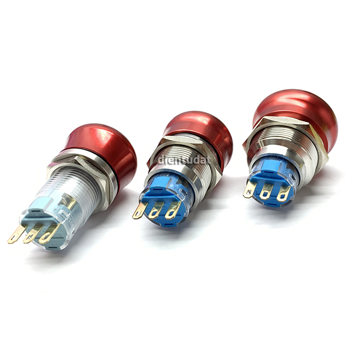 [HCM]Nút Kim Loại Dừng Khẩn Cấp 16mm 19mm 22mm