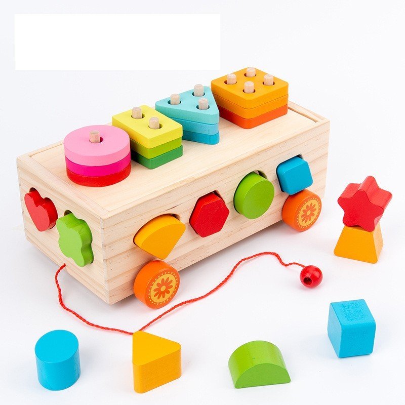 Xylophone sound box wooden toys children memory card combination building block with color classification board wooden toys musical instrument toy