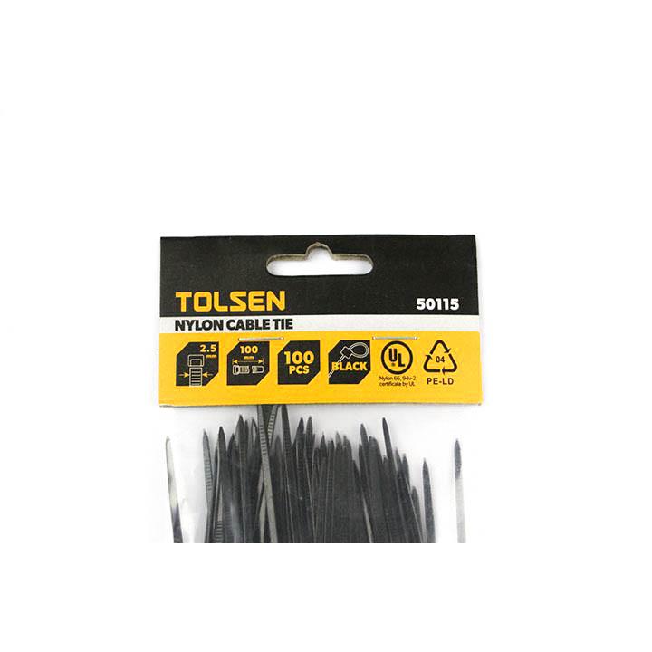 DÂY RÚT ĐEN 100mm TOLSEN 50115