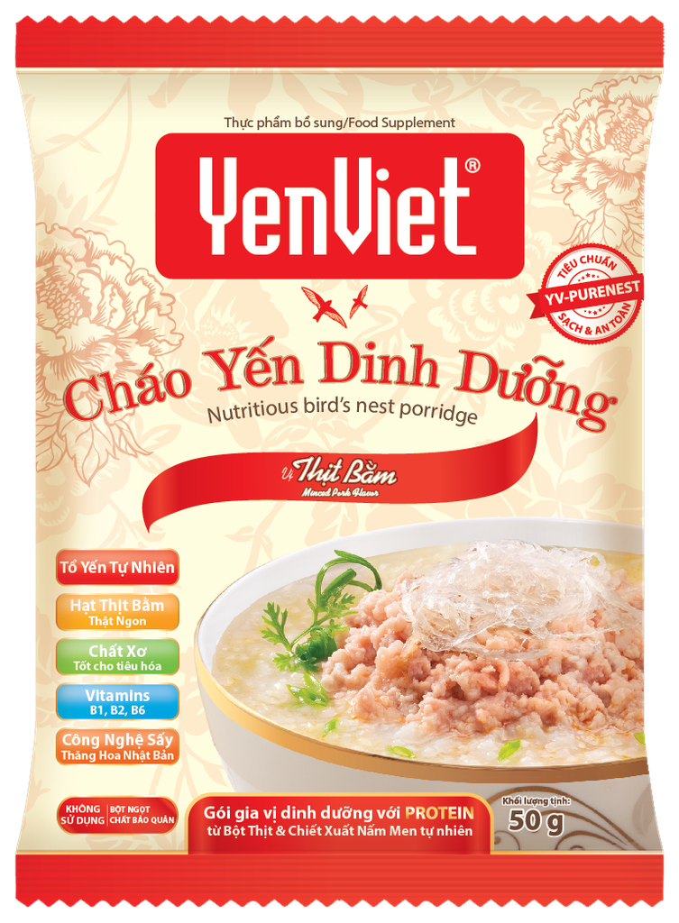 Combo 5 gói Cháo Yến Việt vị thịt bằm