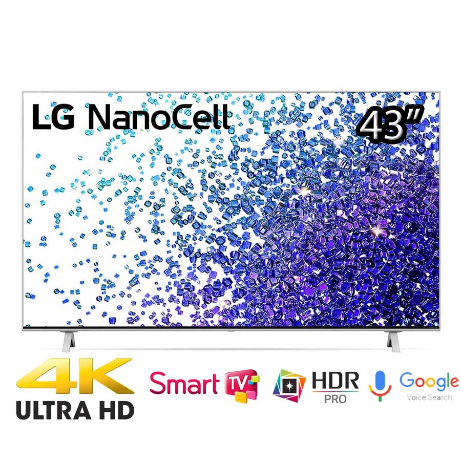 Smart TV LG 43 inches 43nano77tpa 4K, smart, nanocell, voiceseach, Speaker 20W, BXL Quad Core 4K, 967X622x216mm-warranty 24 month-genuine goods