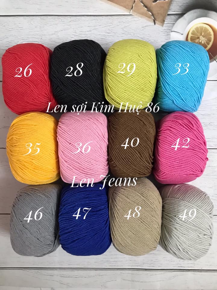 Len Jeans YarnArt ( từ màu 01 đến màu 63)