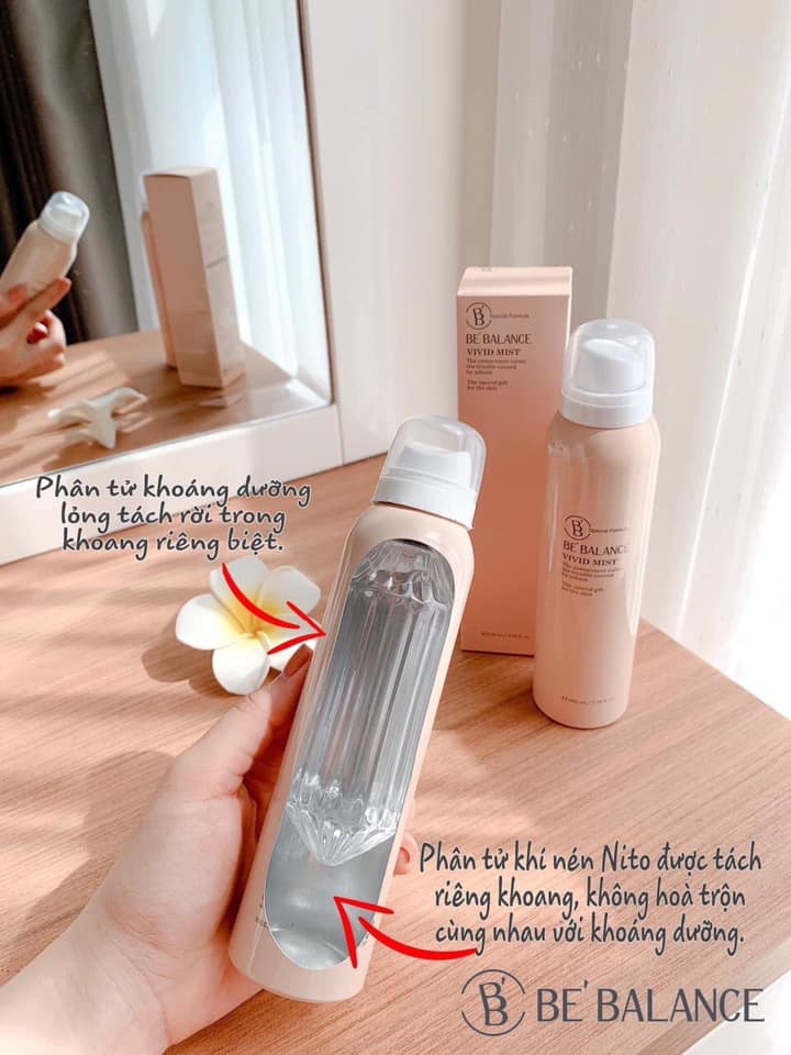 [Hoàn Tiền 8%]Xịt Khoáng Be’Balance giúp da cấp ẩm căng mượt chai 100ml mẫu mới