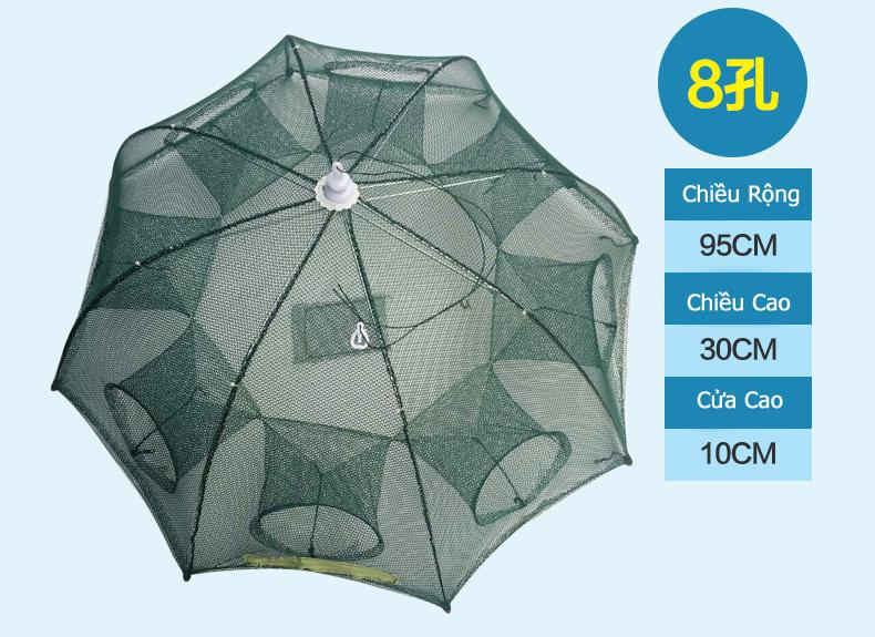 Lồng đánh bắt cá bát quái 8 cửa và 12 cửa