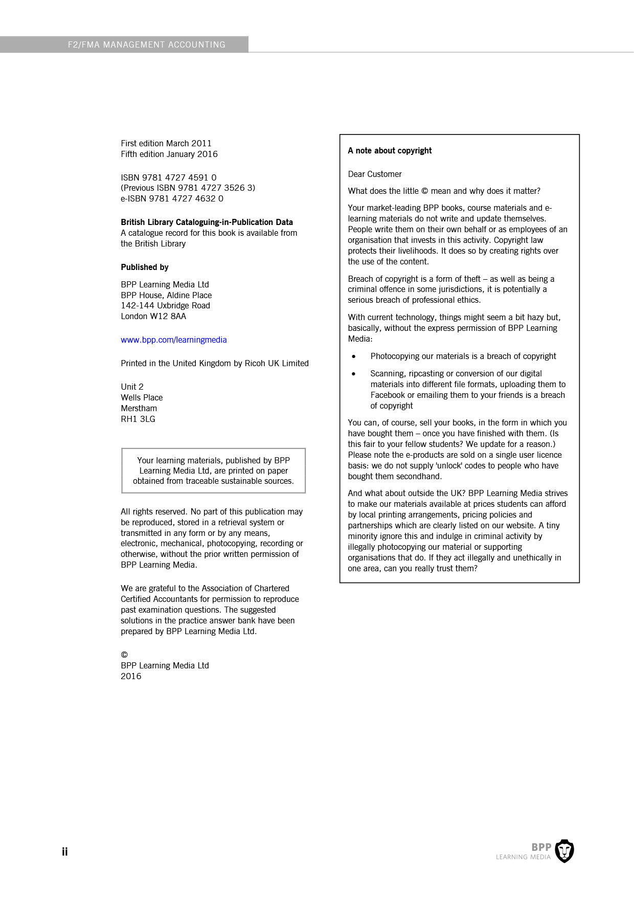 ACCA F2 - Management Accounting - Interactive Text - Hanoi Book Store