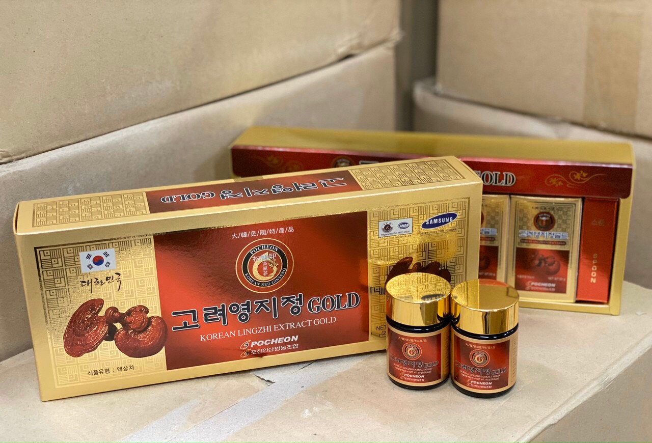 Cao linh chi Cao Cấp loại xịn Korea Red Gingsen 50g x 5 hộp loại dành nâng cao thể lực cho nam giới, người cao tuổi