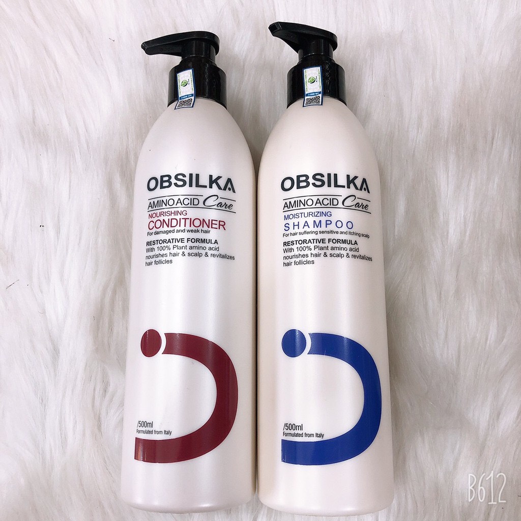 [ OBSILKA Chính Hãng ] Bộ Dầu Gội Xả OBSILKA Siêu Dưỡng Chất 750ml