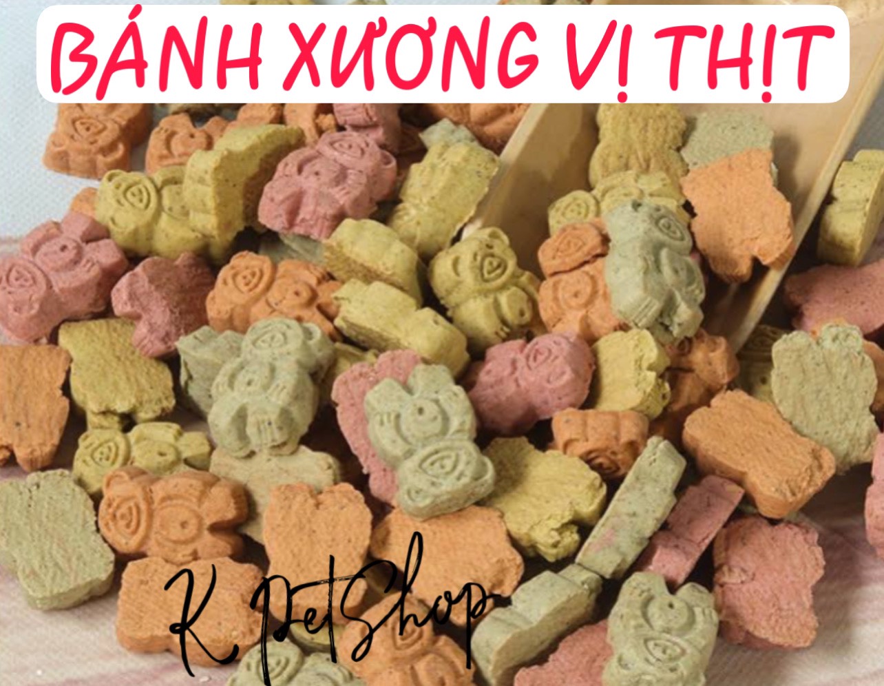 Bánh xương vị thịt - ăn vặt cho thú cưng - ăn dặm cho hamster, chó, mèo,...
