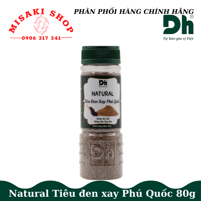 BÁO GIÁ GỪNG XAY BẢO NGỌC 80G | Shopee Lazada Sendo Tiki mới nhất 4 Combo 5 Natural Tiêu đen xay Phú Quốc 80g Dh Foods | MISAKISHOP