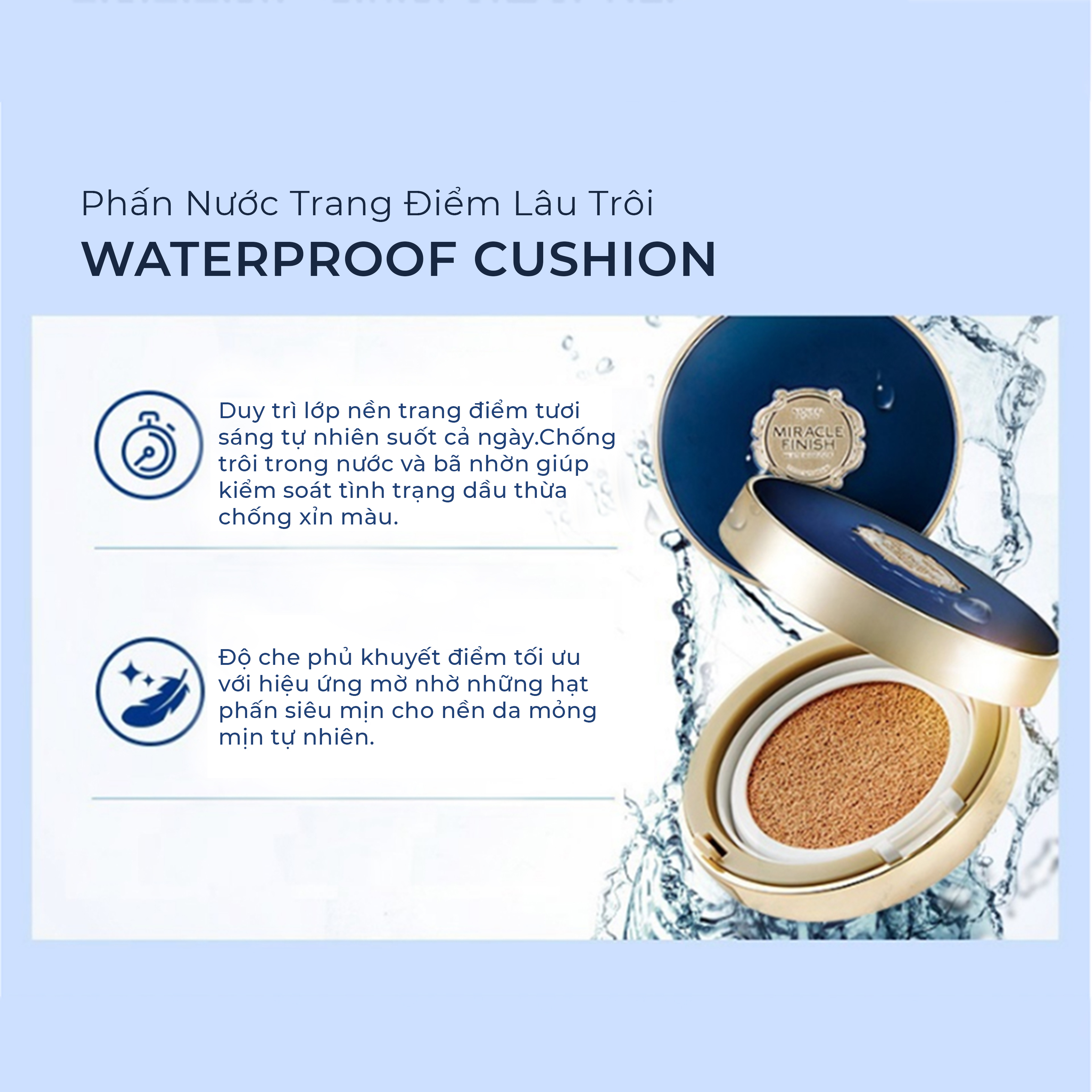 Phấn Nước Trang Điểm Đa Năng Waterproof Cushion 15g