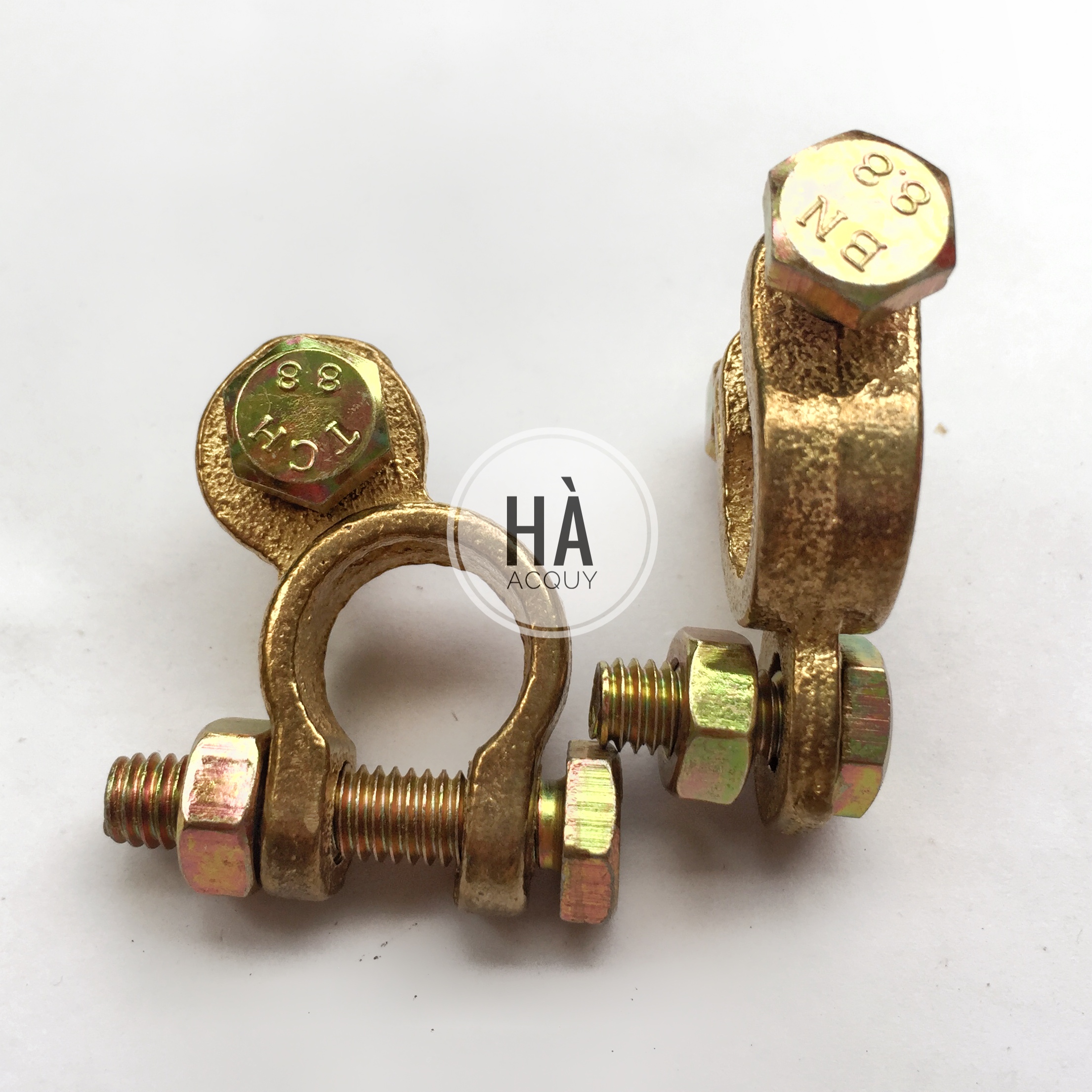 Đầu Bọp Cọc Bình Ắc Quy Đồng Thau Tròn Nhỏ Phi 14 (D14 mm) - 1 cặp