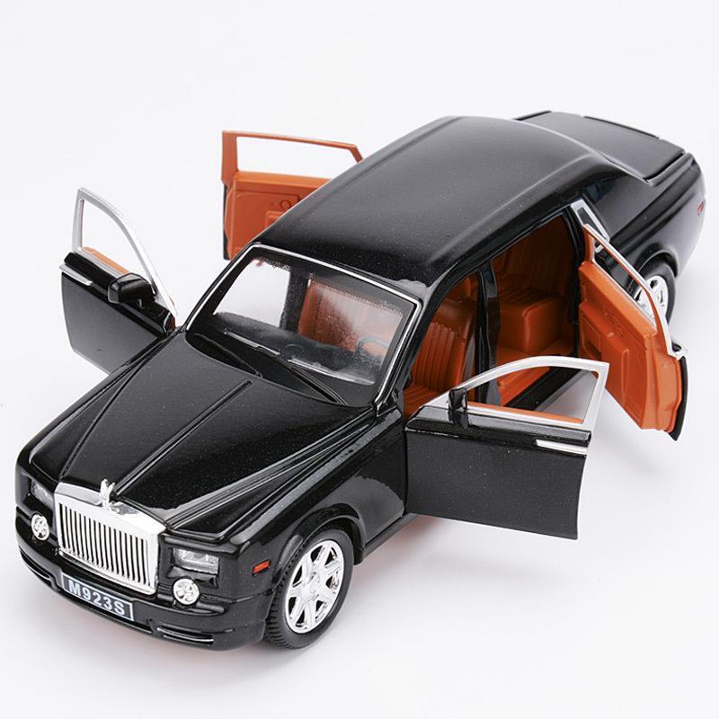Xe mô hình tĩnh Rolls Royce Phantom tỉ lệ 1:24 XLG, khung kim loại màu Đen/Đỏ