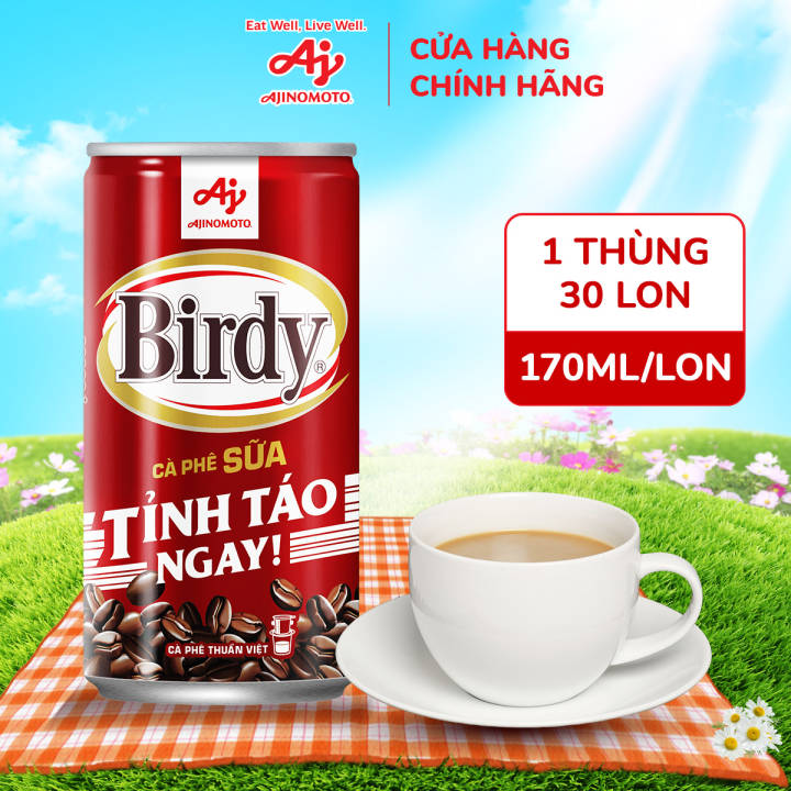 Thùng 30 Lon Cà Phê Birdy® Sữa 170ml/Lon