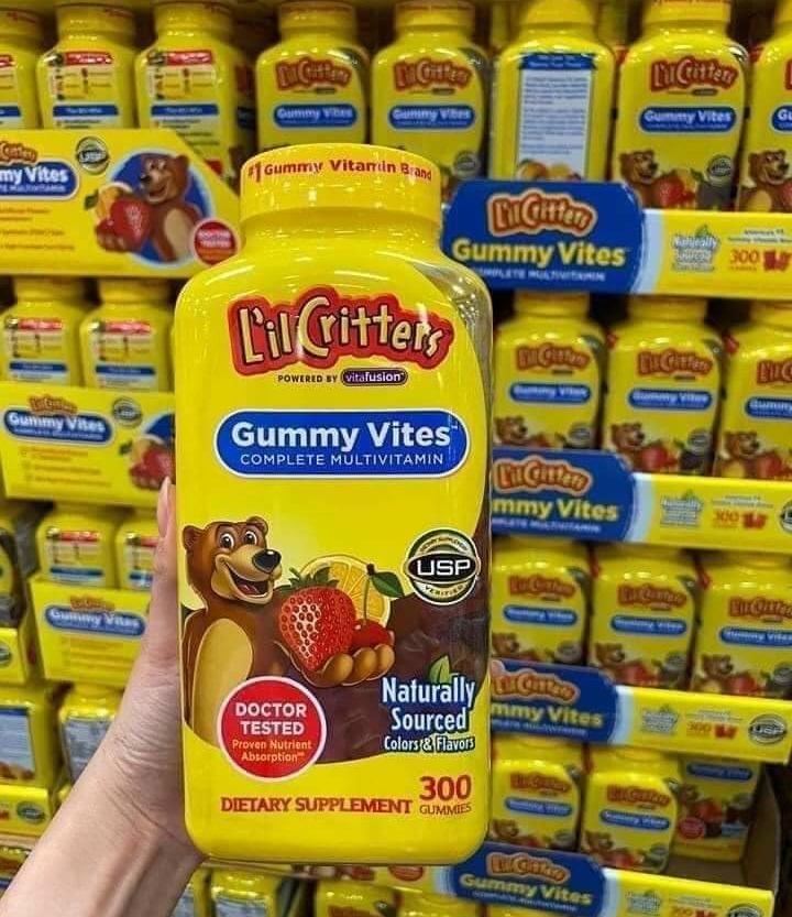 Kẹo gấu Gummy Vites của L'ilCritters 300 viên của Mỹ