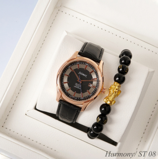 Đồng hồ nam thời trang dây da Chống Nước STIMEX có lịch ngày Tặng kèm vòng Tỳ Hưu ST 08 thumbnail