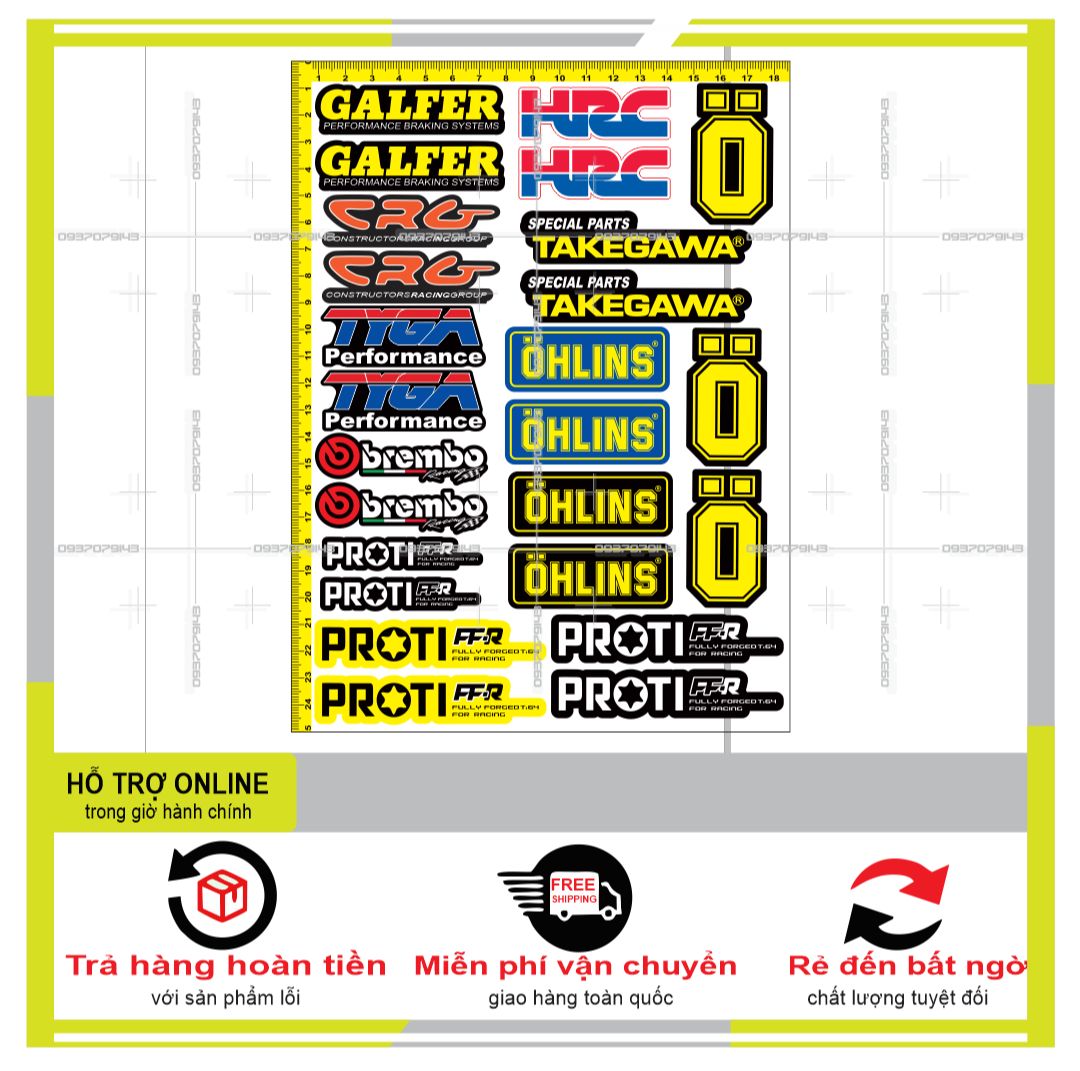 LOGO STICKER DÁN XE MÁY L 13  { PHỤNG DECAL }