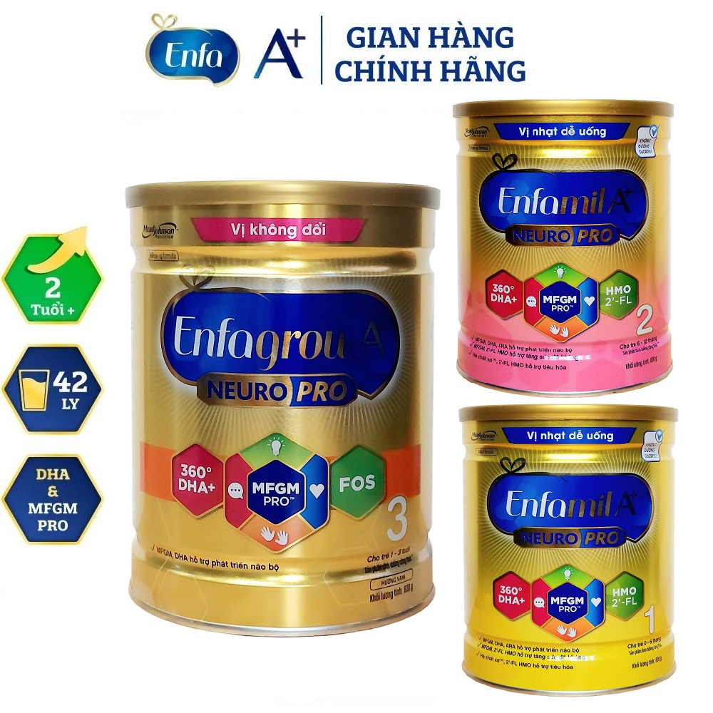 Sữa Enfamil A+ 1,2 Enfagrow A+ 3,4 830g ( Date 2026 )