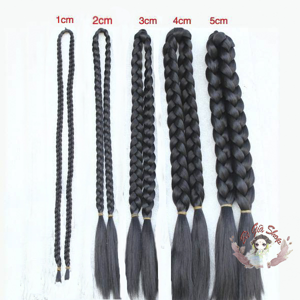 BÍm tóc giả bím tóc cột 2 đầu (nhiều cỡ)