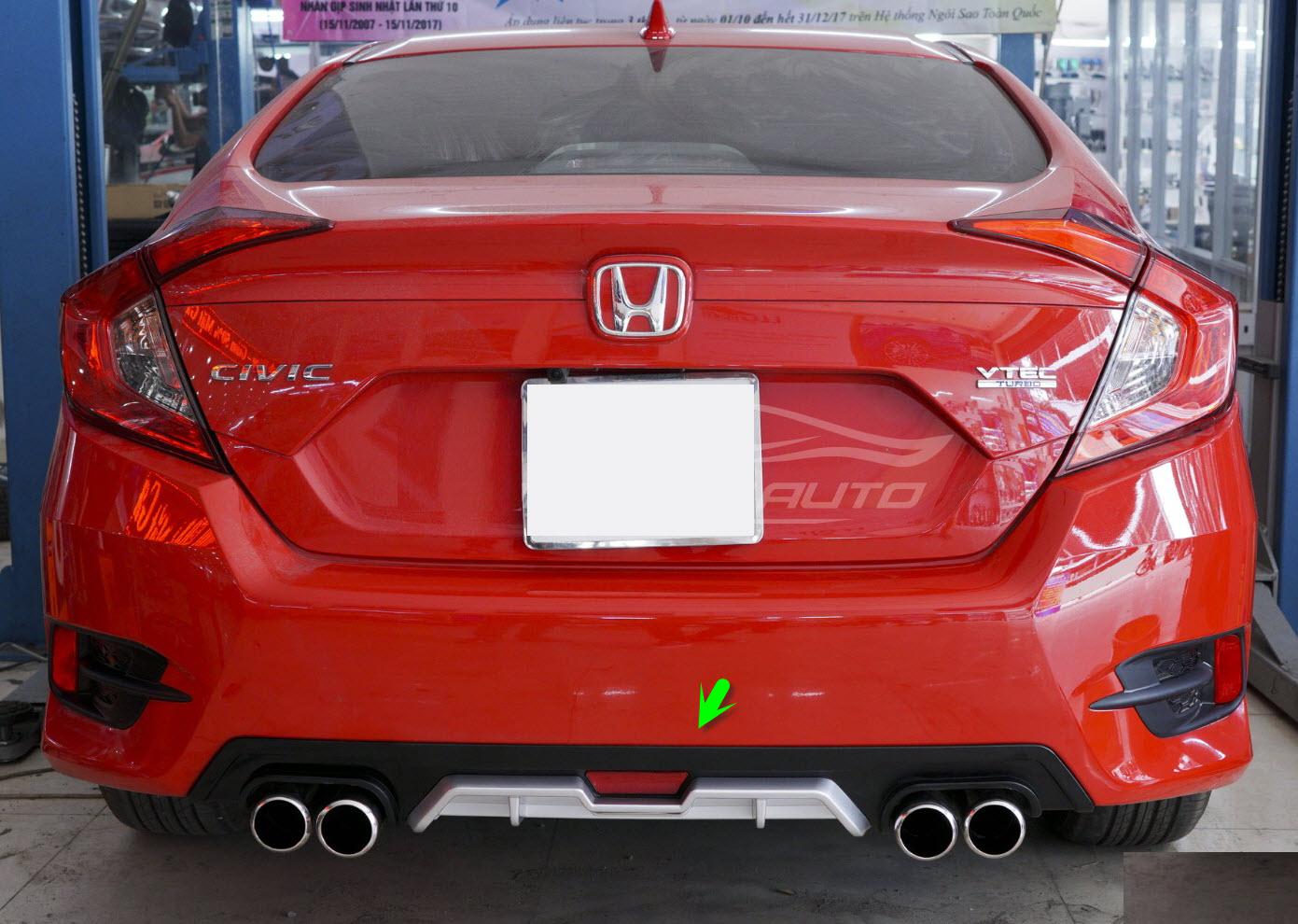 [Hỗ trợ lắp đặt tại Hà Nội] Líp chia pô thể thao Honda Civic 2017-2021