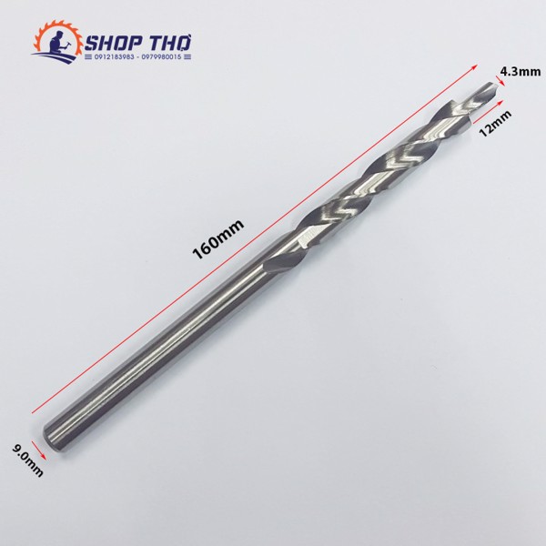 Mũi khoan chéo chuôi tròn 9.0mm và 9.5mm kèm vòng chặn