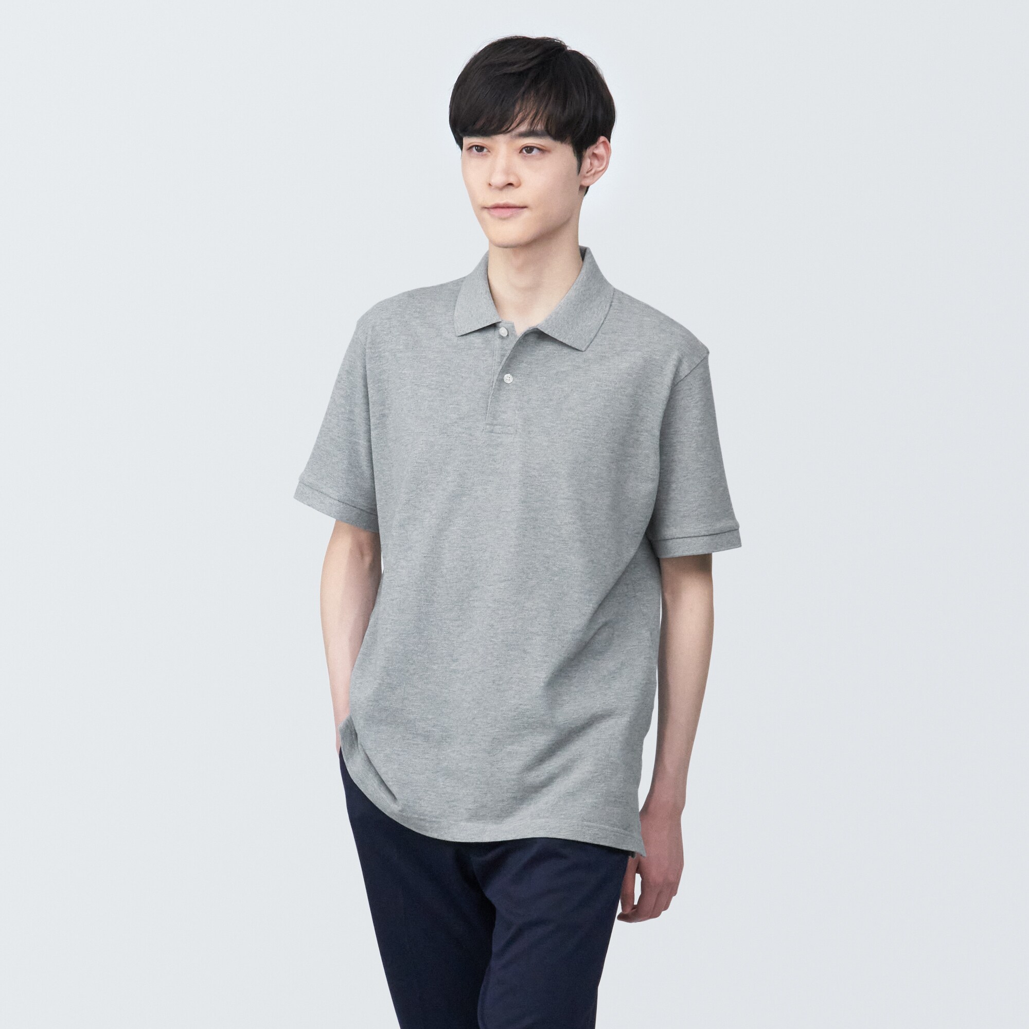 Áo Polo Vải Pique Washed MUJI