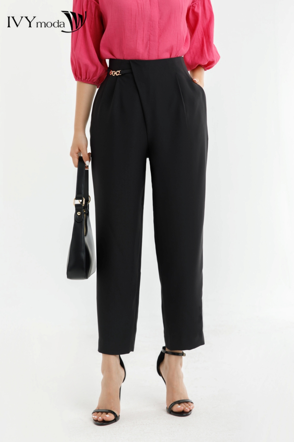 Quần baggy phối phụ kiện IVY moda MS 22B9312