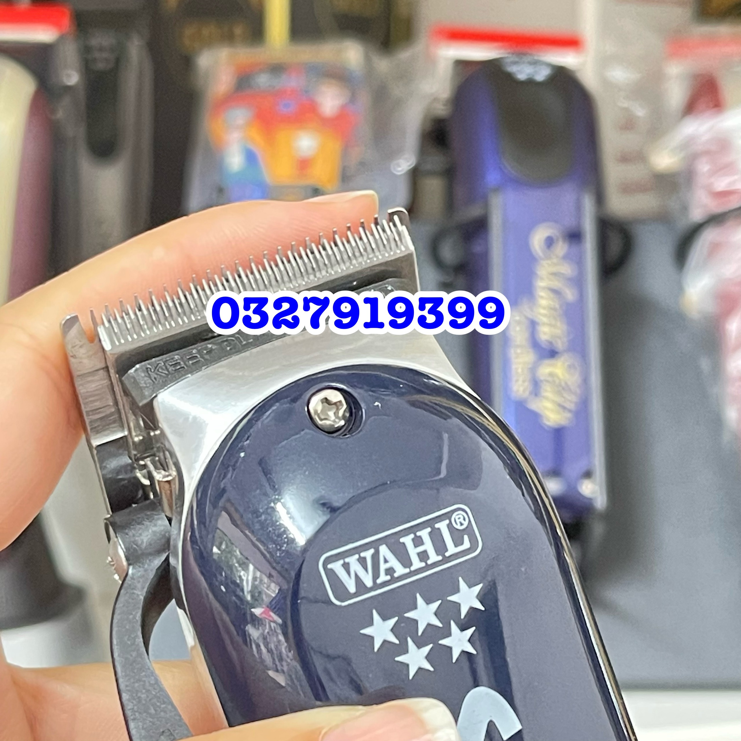 WAHLL Senior Tông Đơ Cắt Tóc Lưỡi Kép Mài Chuốt Cao Cấp Pin 2200mAh Dùng 4h Liên Tục Kèm Bộ Cữ Gá Thép Chuyên Dụng