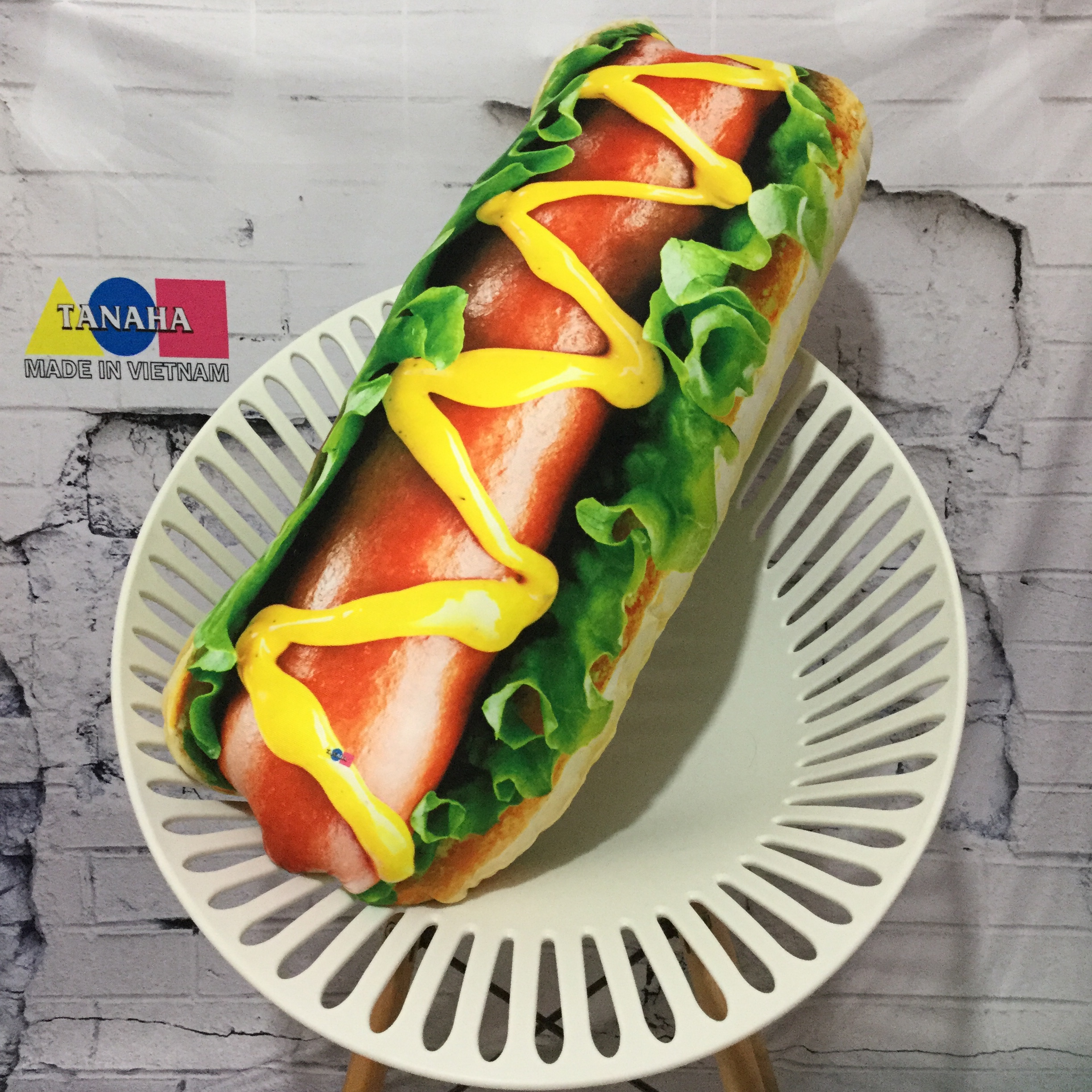 [HCM]Gối ôm 3D cho bé Loại 1  Bánh Mì Xúc Xích 40cm