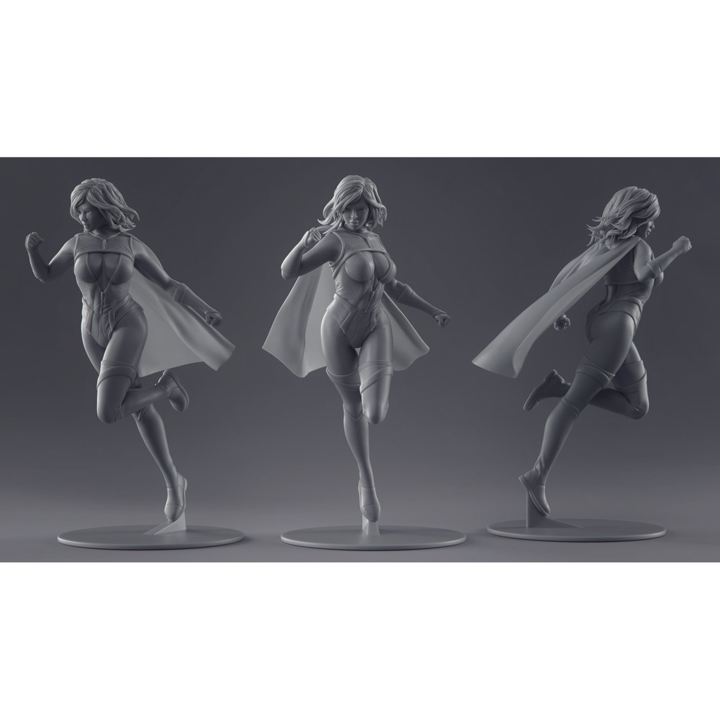 File in 3D Female Super Hero