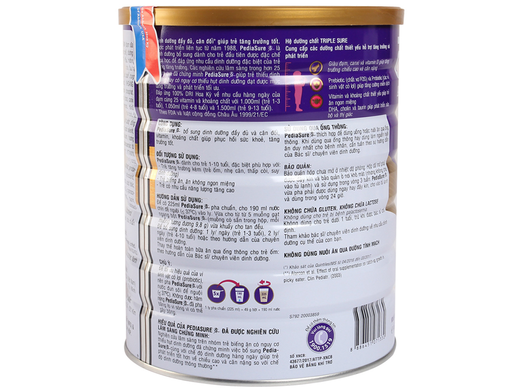 [HCM]Sữa Bột Pediasure B/A 850g Hương vani [ Chính Hãng ]